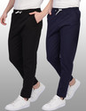 Duooble Solid Men Black Dark Blue Track