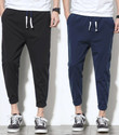 Duooble Solid Men Black Dark Blue Track