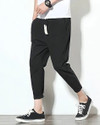 Duooble Solid Men Black Track Pants