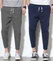 Duooble Solid Men Grey Dark Blue Track