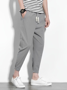 Duooble Solid Men Grey Track Pants