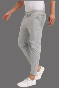 Duooble Solid Men Grey Track Pants