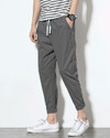 Duooble Solid Men Grey Track Pants