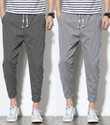 Duooble Solid Men Grey Track Pants