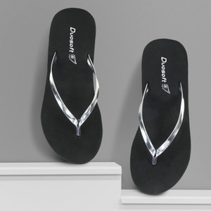duosoft premiumcomforttrendylightweightorthoheelsstylishslippers for women women slippers black silver  7