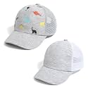 Duoyeree Toddler Baseball Hat, Dinosaur Mesh Adjustable for 0-8T Kids