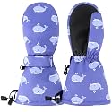 Duoyeree Toddler Winter Gloves, Waterproof Fleece Lined Ski Mittens 1-6Y
