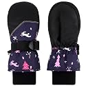 Duoyeree Toddler Winter Gloves, Waterproof Fleece Lined Ski Mittens 1-6Y