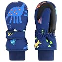 Duoyeree Toddler Winter Gloves, Waterproof Fleece Lined Ski Mittens 1-6Y