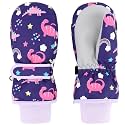 Duoyeree Toddler Winter Gloves, Waterproof Fleece Lined Ski Mittens 1-6Y