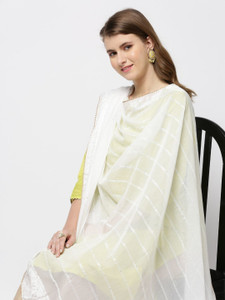 dupatta bazaar cotton blend striped women dupatta