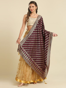 dupatta bazaar pure silk woven purple women dupatta
