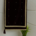 Dupattaa Velvet Embroidered Brown Women Dupatta
