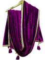 Dupattaa Velvet Polka Print Women Dupatta