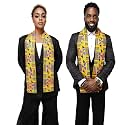 Dupsie's Kente African Print Stole – Made in Africa Black History Month Sash for Church, Choir, School &amp; Cultural Events