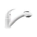 Dura Faucet DF-NMK852-WT RV Pull-Out Swivel Kitchen Sink Faucet (White)