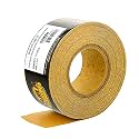 Dura-Gold Premium - 100 Grit Gold - Hook &amp; Loop Backing Longboard Continuous Sandpaper Roll, 2-3/4" Wide, 12 Yards Long - For Automotive &amp; Woodworking Air File Long Board Sanders, Hand Sanding Blocks