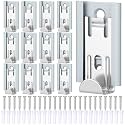 Duraaamo 12 Pack Adjustable Mirror Clips for Wall Mounting