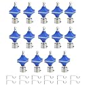 Durable ABS + Stainless Steel Curtain Bracket with Support 1 Inch Rod Pocket Finials Door and Window Rod Support Fittings, Curtain Rod Holder (PACK of 14, Blue)