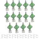 Durable ABS + Stainless Steel Curtain Bracket with Support 1 Inch Rod Pocket Finials Door and Window Rod Support Fittings, Curtain Rod Holder (Pack of 14, Green)