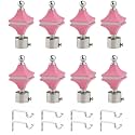 Durable ABS + Stainless Steel Curtain Bracket with Support 1 Inch Rod Pocket Finials Door and Window Rod Support Fittings, Curtain Rod Holder (Pack of 8, Pink)