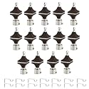 Durable ABS + Stainless Steel Curtain Bracket with Support 1 Inch Rod Pocket Finials Door and Window Rod Support Fittings, Curtain Rod Holder (Pack of 14, Black)