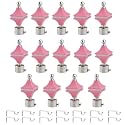 Durable ABS + Stainless Steel Curtain Bracket with Support 1 Inch Rod Pocket Finials Door and Window Rod Support Fittings, Curtain Rod Holder (Pack of 14, Pink)