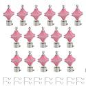 Durable ABS + Stainless Steel Curtain Bracket with Support 1 Inch Rod Pocket Finials Door and Window Rod Support Fittings, Curtain Rod Holder (Pack of 16, Pink)