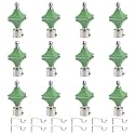 Durable ABS + Stainless Steel Curtain Bracket with Support 1 Inch Rod Pocket Finials Door and Window Rod Support Fittings, Curtain Rod Holder (Pack of 12, Green)