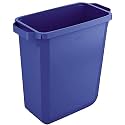 Durable DURABIN 60 Rectangular Waste Bin Blue | 60 Litre Capacity | Food and Freezer Safe | Perfect for Waste Collection or Recycling