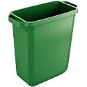 Durable DURABIN 60 Rectangular Waste Bin Green - 60 Litre Capacity - Food and Freezer Safe - Perfect for Waste Collection or Recycling