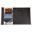 Durable Heavy Duty Rubber Fingertip Outdoor Entrance Mat 36" x 60", Black