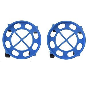 blue colour 2 pic durable plastic gas cylinder trolley with wheels gas stand lpg cylinder stand for home and kitchen -blue 2 piece