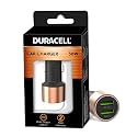 Duracell 36W Fast Car Charger Adapter with Dual USB Port. Qualcomm Certified 3.0, Quick Charge. Compatible with iPhone, All Smartphones, Tablets &amp; More - Copper &amp; Black