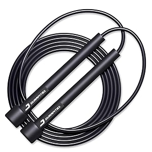 durafit91 skipping rope for men women amp kids with adjustable height speed jump rope for exercise gym cardio weight loss amp sports fitness tangle free handles