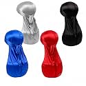 Durag and Head Scarf for Man, 4-Piece Hip-Hop Style Headwear Set for Men and Women, Suitable for Wave Hairstyle Maintenance and Outdoor Activities, Includes Royal Blue, Black, Red and Grey Colors