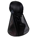 Durag,Stylish Pirate Bandana,Black Pirate Scarf,Pirate Head Scarf for Women,Comfortable Pirate Accessories, 100 * 24 cm