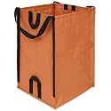 DURASACK Heavy Duty Home and Yard Bags 48-Gallon Reusable Self-Standing Lawn and Leaf Bags Garbage Can with Reinforced Handles, Terracotta, 3 Pack