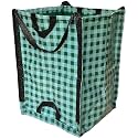 DURASACK Heavy Duty Home and Yard Bags 48-Gallon Reusable Self-Standing Lawn and Leaf Bags Garbage Can with Reinforced Handles, Gingham Green, 3 Pack