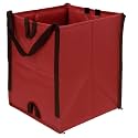 DURASACK Heavy Duty Home and Yard Bags 48-Gallon Reusable Self-Standing Lawn and Leaf Bags Garbage Can with Reinforced Handles, Red (Pack of 10)