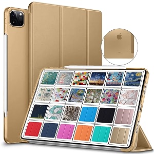 durasafe cases for ipad pro 129 inch 4th gen 2020 pc cover a2229 my2h2lla my2j2lla a2069 mxat2lla mxav2lla mxau2lla mxaw2lla a2233 my3k2lla my3j2lla mxfy2lla mxg02lla - brass golden