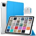 DuraSafe Cases for iPad PRO 12.9 Inch 2021 5th 2020 4th Generation [ Pro 12.9 5 4 ] A2378 A2461 A2379 MHNR3HN/A MHNT3HN/A Slim Lightweight Protective PC Dual Angle Stand Cover - Blue