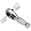 DURATECH 1/4-Inch Stubby Ratchet Wrench, Socket&amp;Bit Driver, 72-Tooth