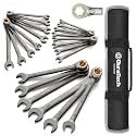 DURATECH Anti-Slip Ratcheting Wrench Set, 22-piece, Metric &amp; SAE