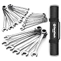 DURATECH 22-Piece Ratcheting Wrench Set, Combination Wrench Set, Metric&SAE