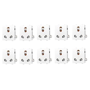 dlite 616a 6 pin modular electrical multi socket with shutter white colourpolycarbonate body heavy dutysuitable for home amp office use pack of 10