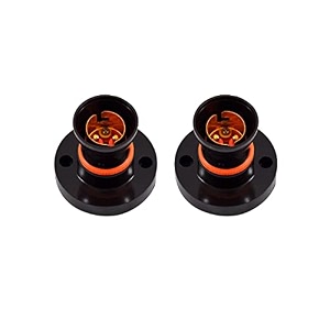 dlite polycarbonate modern b22 wall bulb holder socket  isi marked  2 amp capacity  220-240 volt  brass quality  indoor outdoor use white pack of 2