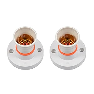 dlite polycarbonate modern b22 wall bulb holder socket  isi marked  2 amp capacity  220-240 volt  brass quality  indoor outdoor use white pack of 2