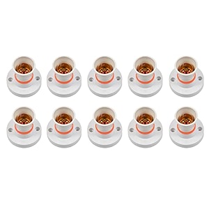 dlite polycarbonate modern  isi marked b22 wall bulb holder socket  2 amp capacity  220-240 volt  brass quality  indoor outdoor use pack of 10