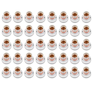 dlite polycarbonate modern b22 wall bulb holder socket  2 amp capacity  220-240 volt  brass quality  indoor outdoor use white pack of 40